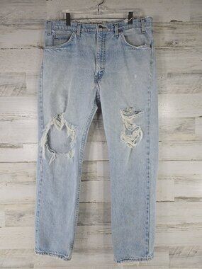 VINTAGE 90s LEVI'S 505 JEANS REGULAR FIT STRAIGHT LEG 36x29 *ACTUAL MEASUREMENTS